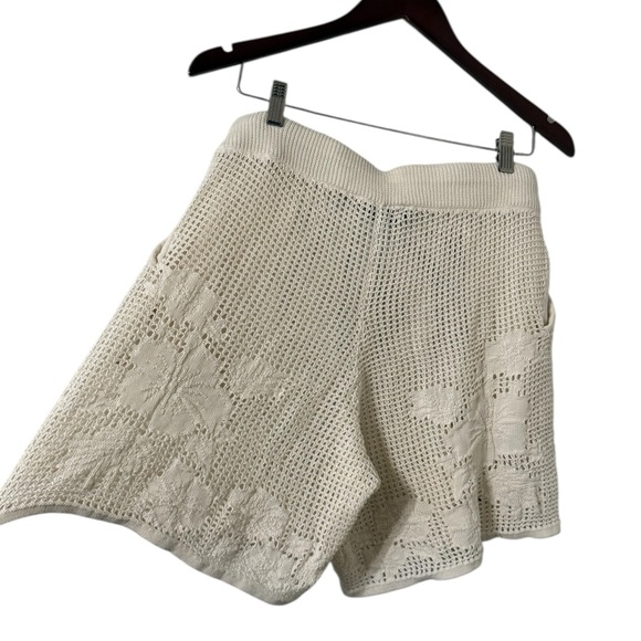 AMIRI Knit Crochet Off White Cotton Casual Shorts - Picture 4 of 9